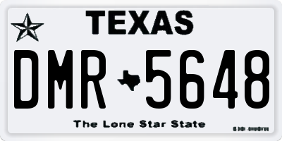 TX license plate DMR5648