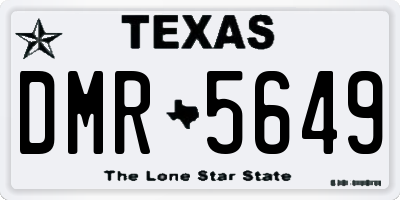 TX license plate DMR5649