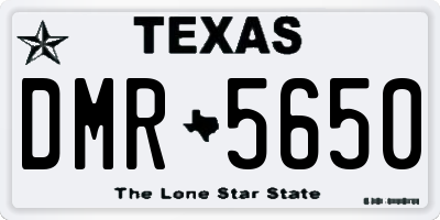 TX license plate DMR5650