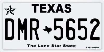 TX license plate DMR5652