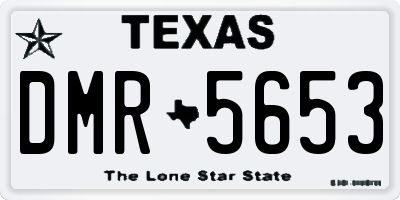 TX license plate DMR5653
