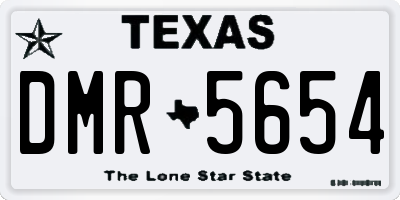 TX license plate DMR5654