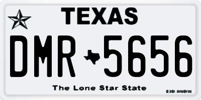 TX license plate DMR5656