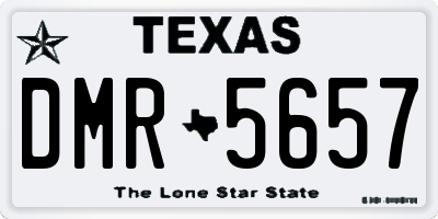 TX license plate DMR5657