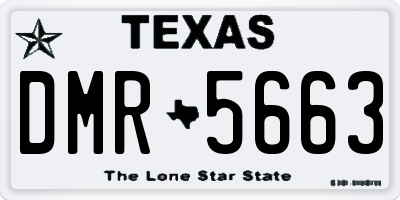 TX license plate DMR5663