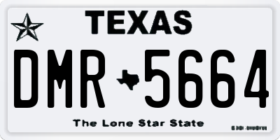 TX license plate DMR5664