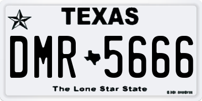TX license plate DMR5666