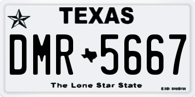 TX license plate DMR5667