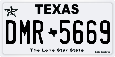 TX license plate DMR5669