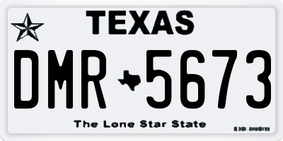 TX license plate DMR5673