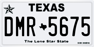 TX license plate DMR5675