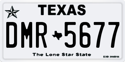 TX license plate DMR5677