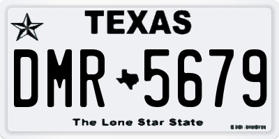 TX license plate DMR5679