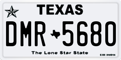 TX license plate DMR5680