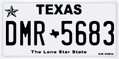 TX license plate DMR5683