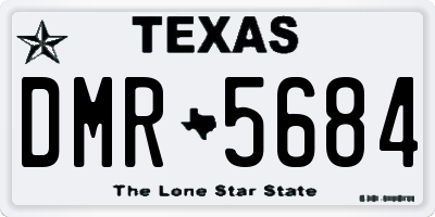 TX license plate DMR5684