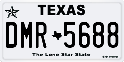 TX license plate DMR5688
