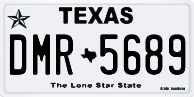 TX license plate DMR5689