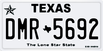TX license plate DMR5692