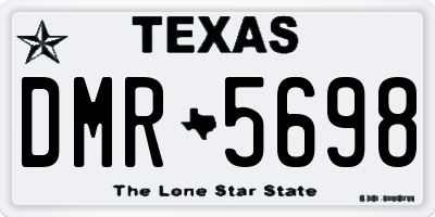 TX license plate DMR5698