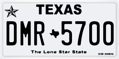 TX license plate DMR5700