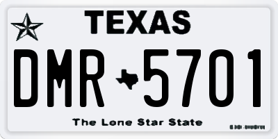 TX license plate DMR5701