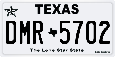 TX license plate DMR5702