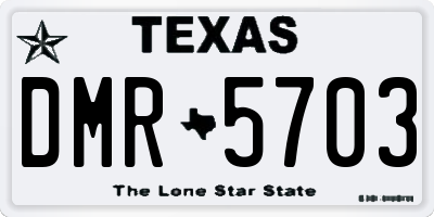 TX license plate DMR5703