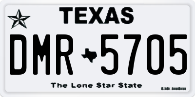 TX license plate DMR5705