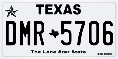 TX license plate DMR5706