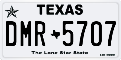 TX license plate DMR5707
