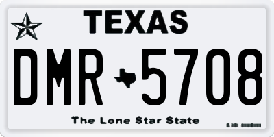 TX license plate DMR5708
