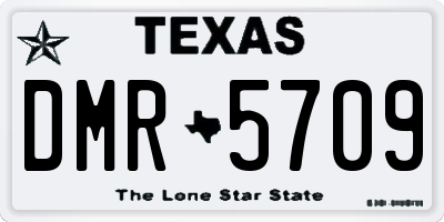 TX license plate DMR5709