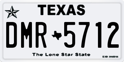 TX license plate DMR5712