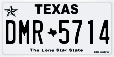 TX license plate DMR5714