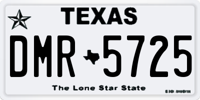 TX license plate DMR5725