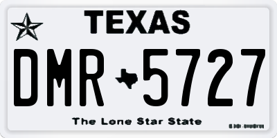 TX license plate DMR5727