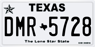 TX license plate DMR5728