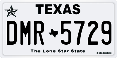 TX license plate DMR5729