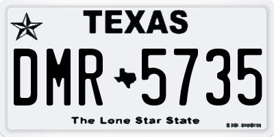 TX license plate DMR5735