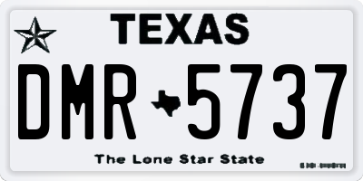 TX license plate DMR5737