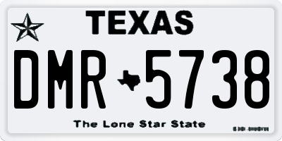 TX license plate DMR5738