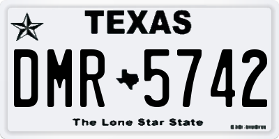 TX license plate DMR5742