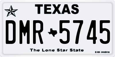 TX license plate DMR5745