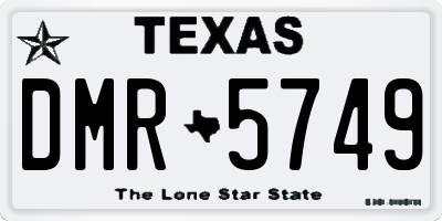 TX license plate DMR5749
