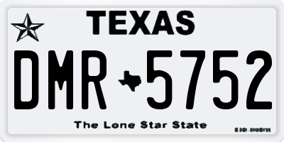 TX license plate DMR5752