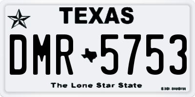TX license plate DMR5753