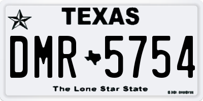 TX license plate DMR5754