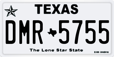 TX license plate DMR5755