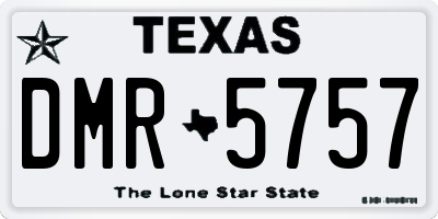 TX license plate DMR5757